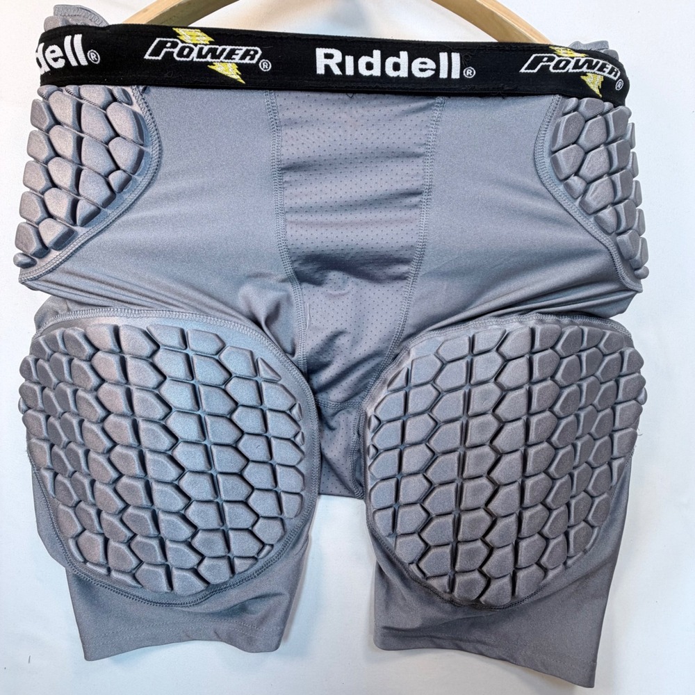 Riddell Power Padded Girdle Adult XL Silver Integrated 5-Pad Football Shorts